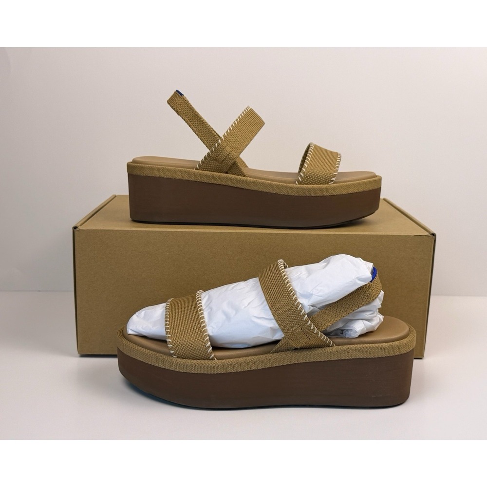 Rothy's The‎ Lightweight Wedge Sandal Size 7 Wren Whipstitch 189-004